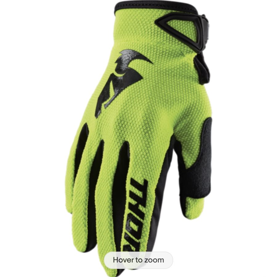 THOR SECTOR S20 ACID BLACK / FLUO GLOVES